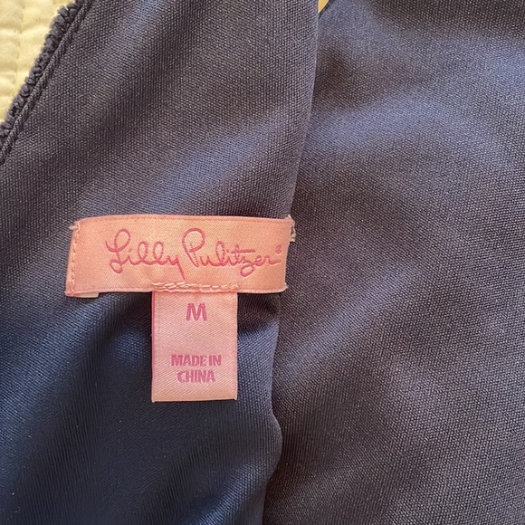 Lilly Pulitzer navy knit crochet cocktail dress - Picture 9 of 12